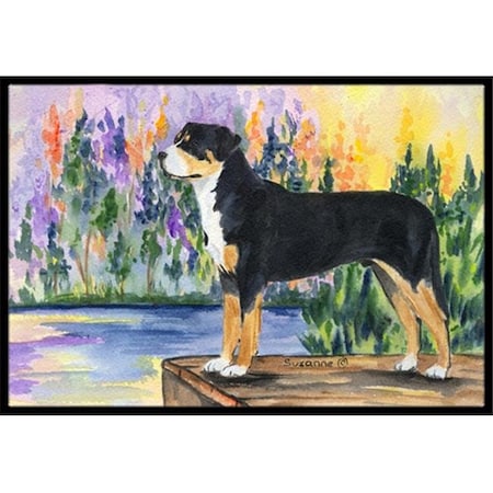 Carolines Treasures Carolines Treasures SS8160MAT 18 x 27 in. Greater Swiss Mountain Dog Indoor Outdoor Doormat SS8160MAT